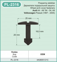 PL-2316 Plastmasiniai laikikliai automobiliams