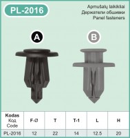 PL-2016A Plastmasiniai laikikliai automobiliams