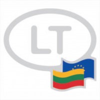125 x 110 mm Iškilus polimerinis lipdukas "LT" su Lietuvos Europos sąjungos ES vėliava 3D veidrodinis chromas