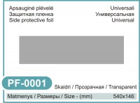 Universali apsauginė plėvelė / Universal protective film (146 mm x 540 mm), Skaidri / Transparent