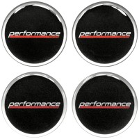 Silver Performance Edition 3d domed car wheel center cap emblems stickers decals, Silver
