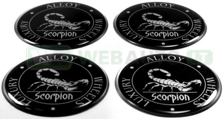 Embossed stickers for wheel covers &quot;Scorpion&quot;